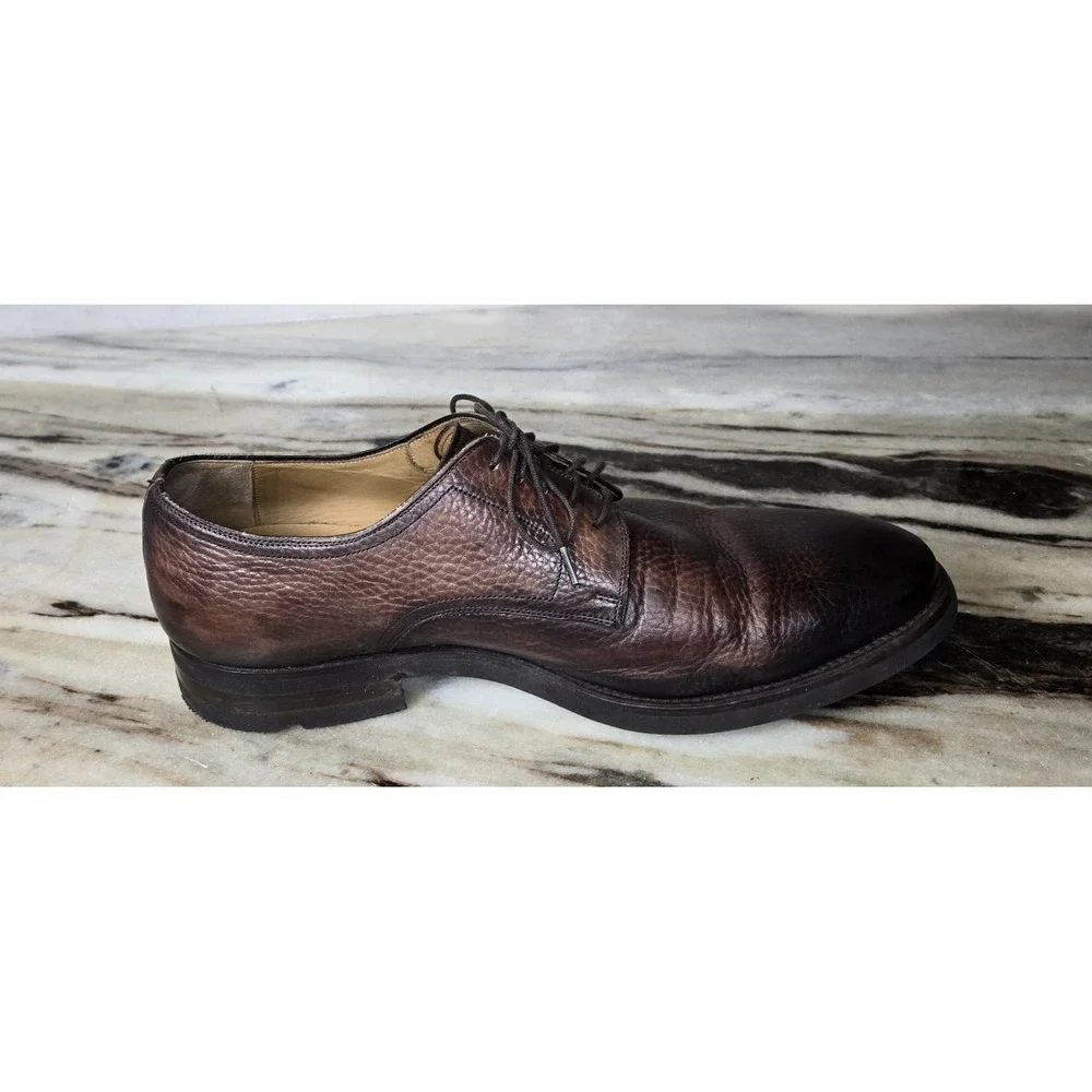 Magnanni Plain Toe Derby US Sz‎ 10 M   Brown 2 Tone Spain Made Mens Dress Shoes